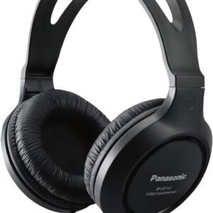 Panasonic Headphones, Lightweight over the Ear Wired Headphones with Clear, Sound and XBS for Extra Bass, Long Cord, 3.5Mm Jack for Phones and Laptops – RP-HT161-K (Black)